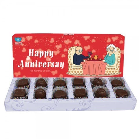 BOGATCHI Anniversary Chocolate Box, Forever Love, Dark Chocolates, Love Chocolates, Premium Chocolates, 120 g