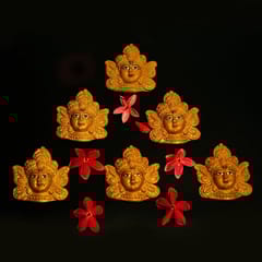 Craftlipi-Gift for Kids : Face of Goddess Durga: set of 6 pcs