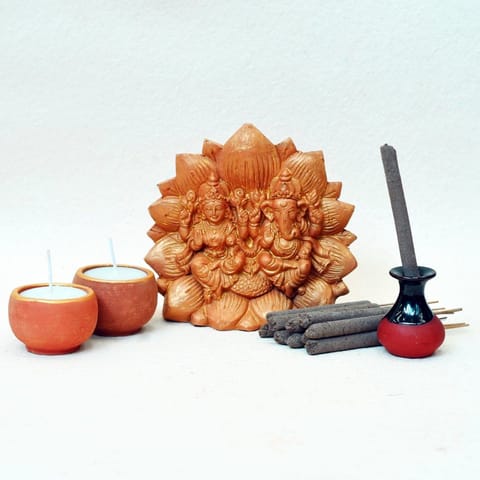 Craftlipi-Little Ganesh & Lakshmi Together (Combo Pack Puja Kit)