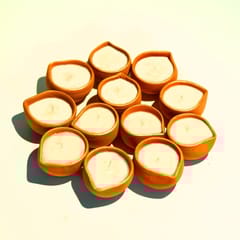 Craftlipi-Traditional Little Diya Wax Filled Candles set of 12