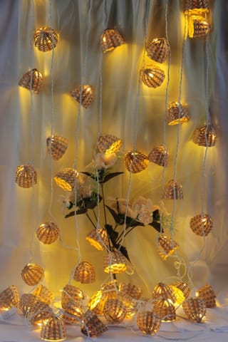 Geru Bamboo Eco-Friendly Handmade Fairy / Festive Decorative LED Light Basket Design Natural