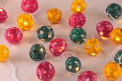 Geru Bamboo Eco-Friendly Handmade Fairy /Festive Decorative Light Ball Shape Design Multicolor