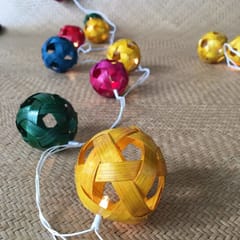 Geru Bamboo Eco-Friendly Handmade Fairy /Festive Decorative Light Ball Shape Design Multicolor