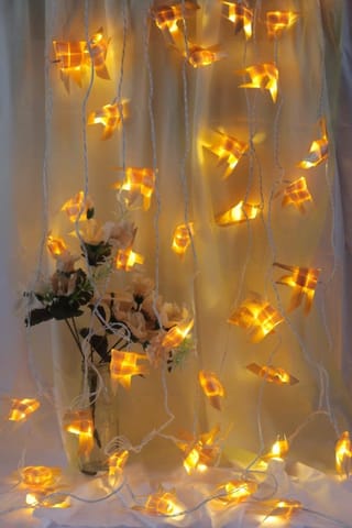Geru Bamboo Eco-Friendly Handmade Fairy /Festive Decorative Light Fish Design Natural