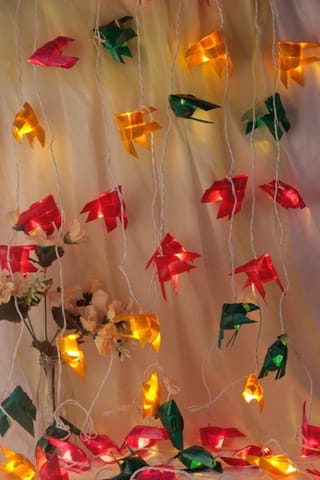 Geru Bamboo Eco-Friendly Handmade Fairy /Festive Decorative Light Fish Design Multicolor