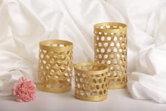 Geru Bamboo Eco-Friendly Handmade Tea Light Shade Set of 3