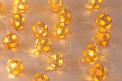 Geru Bamboo Eco-Friendly Handmade Fairy /Festive Decorative Light Ball Design Natural