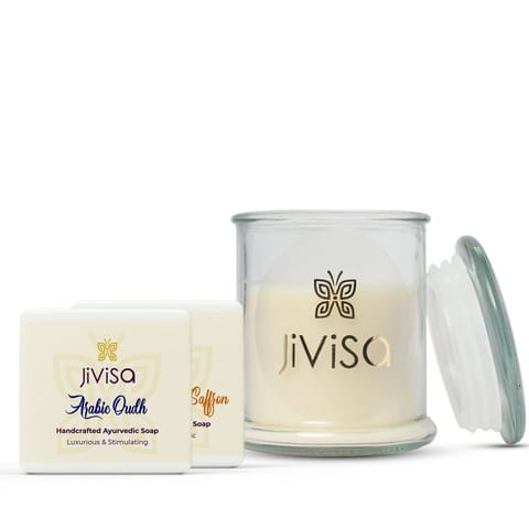 JiViSa-Aromatic Bundle - Candle & 2 Soaps