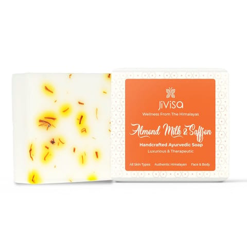 JiViSa-Almond Milk & Saffron Ayurvedic Soap