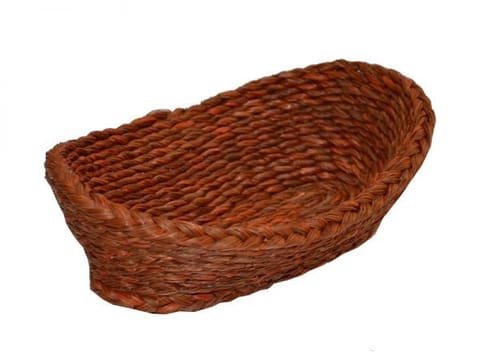 Dharini Sabai Grass Oval Basket Small (Rust)
