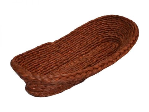Dharini Sabai Grass Oval Basket Large (Rust)