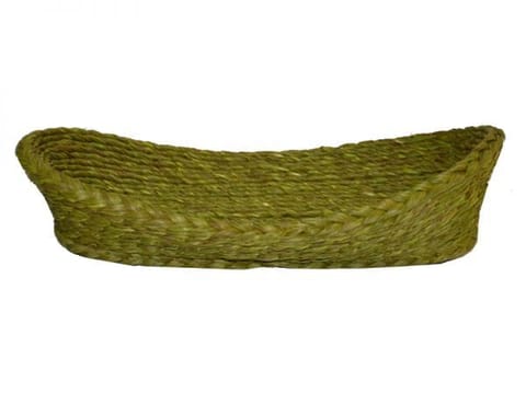 Dharini Sabai Grass Oval Basket Large (Green)