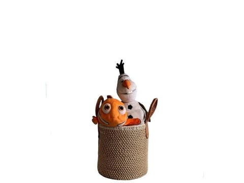 India Craft Art - Natural Jute Multipurpose Storage Basket | Large