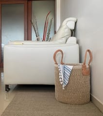 India Craft Art - Jute Storage Basket | Small