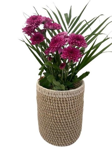 India Art Craft - Natural Jute Planter/ Storage / Organizer/ Side Table Accessory