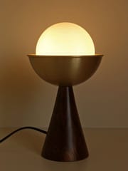 Studio Indigene - Conus - Teak Wood & Brass Table Lamp