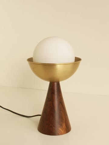 Studio Indigene - Conus - Teak Wood & Brass Table Lamp