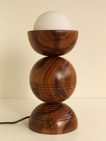 Studio Indigene - Teak Wood - Sphera Table Lamp