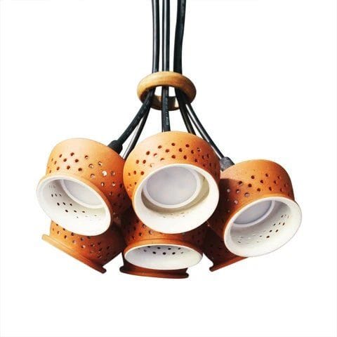 Craftlipi-Tulip Terracotta Hanging Light | Bunch Of 7
