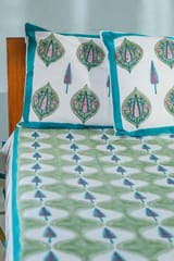 SootiSyahi 'Four Seasons' Handblock Printed Cotton Bedsheet