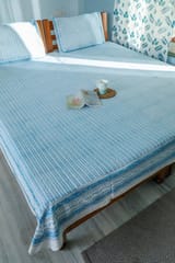SootiSyahi 'Vertical Garden' Handblock Printed Cotton Bedsheet