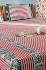 SootiSyahi 'Traditional Environs' Handblock Printed Cotton Bedsheet