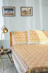 SootiSyahi 'Jungle Tales' Handblock Printed Cotton Bedsheet