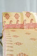 SootiSyahi 'Modern Motley' Handblock Printed Cotton Bedsheet