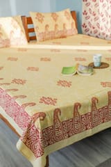 SootiSyahi 'Modern Motley' Handblock Printed Cotton Bedsheet