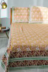 SootiSyahi 'Jungle Tales' Handblock Printed Cotton Bedsheet