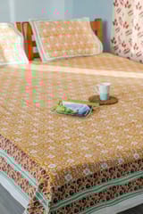 SootiSyahi 'Jungle Tales' Handblock Printed Cotton Bedsheet