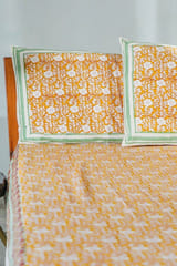 SootiSyahi 'Jungle Tales' Handblock Printed Cotton Bedsheet