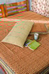 SootiSyahi 'Drop of colors' Handblock Printed Cotton Bedsheet