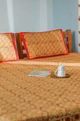 SootiSyahi 'Artistic Illusion' Handblock Printed Cotton Bedsheet