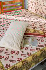 SootiSyahi 'Artful Nature' Handblock Printed Cotton Bedsheet