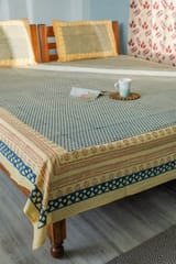 SootiSyahi 'Classic Consorts' Handblock Printed Cotton Bedsheet