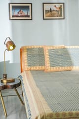 SootiSyahi 'Classic Consorts' Handblock Printed Cotton Bedsheet
