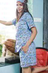 Sootisyahi 'Under the Sky ' Azofree Handblock Printed Pure Cotton Night Suit