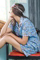 Sootisyahi 'Under the Sky ' Azofree Handblock Printed Pure Cotton Night Suit