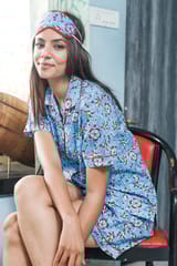 Sootisyahi 'Under the Sky ' Azofree Handblock Printed Pure Cotton Night Suit