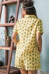Sootisyahi 'Glowy Penguine' Azofree Handblock Printed Pure Cotton Night Suit