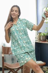 Sootisyahi 'Jungle Book ' Azofree Handblock Printed Pure Cotton Night Suit