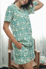 Sootisyahi 'Jungle Book ' Azofree Handblock Printed Pure Cotton Night Suit