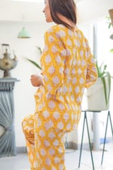 Sootisyahi 'Chrome Paramour ' Azofree Handblock Printed Pure Cotton Night Suit