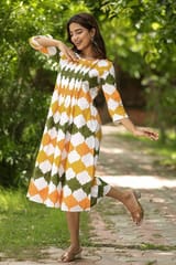 SootiSyahi 'Metallic Mystery' Block Printed Cotton Dress