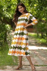 SootiSyahi 'Metallic Mystery' Block Printed Cotton Dress