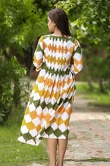 SootiSyahi 'Metallic Mystery' Block Printed Cotton Dress