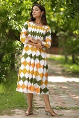 SootiSyahi 'Metallic Mystery' Block Printed Cotton Dress