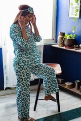 Sootisyahi 'Summer Glory ' Azofree Handblock Printed Pure Cotton Night Suit