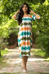 SootiSyahi 'Floral Era' Block Printed Cotton Dress